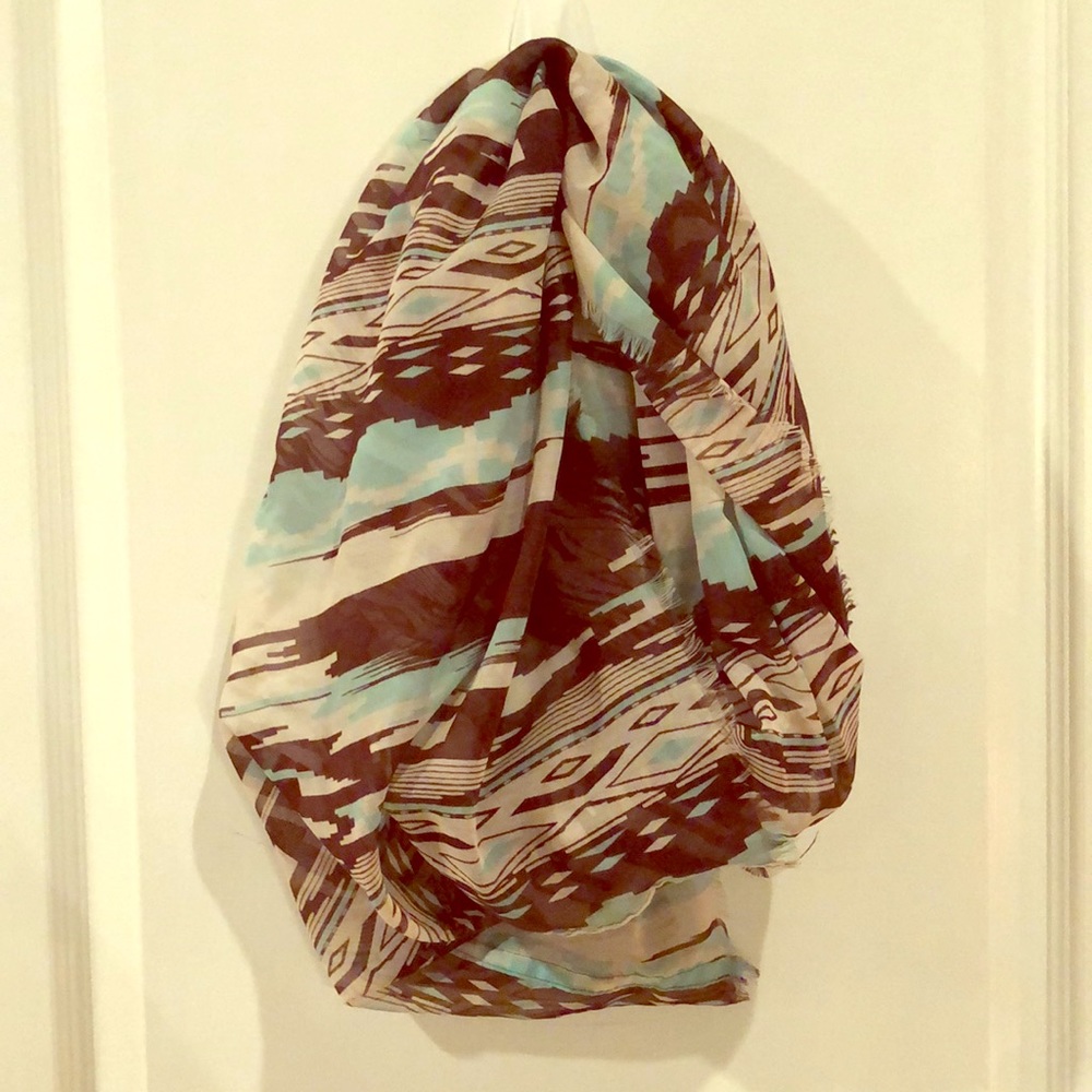 Infinity Scarf with Geometric Design
